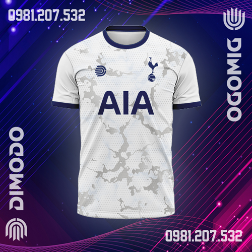 Áo Tottenham Thiết Kế Màu Trắng Đẹp - Mã To02 - Dimodo Sport