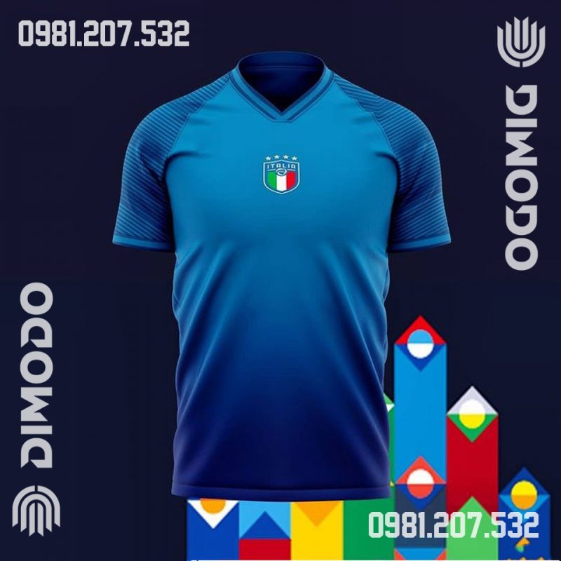 Mẫu Áo Đấu Đội Tuyển Ý Màu Xanh Truyền Thống Cực Đẹp – Mã Am100 - Dimodo  Sport