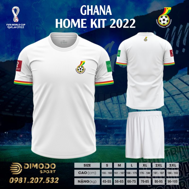 Nếu bạn thật sự yêu mến câu lạc bộ đã mang đến những màn trình diễn đẳng cấp, cống hiến những pha bóng mãn nhãn cho mùa World Cup 2022 thì đừng bỏ qua màu áo đấu đội tuyển Ghana sân nhà World Cup 2022 mới nhất tại Dimodo Sport nhé!
