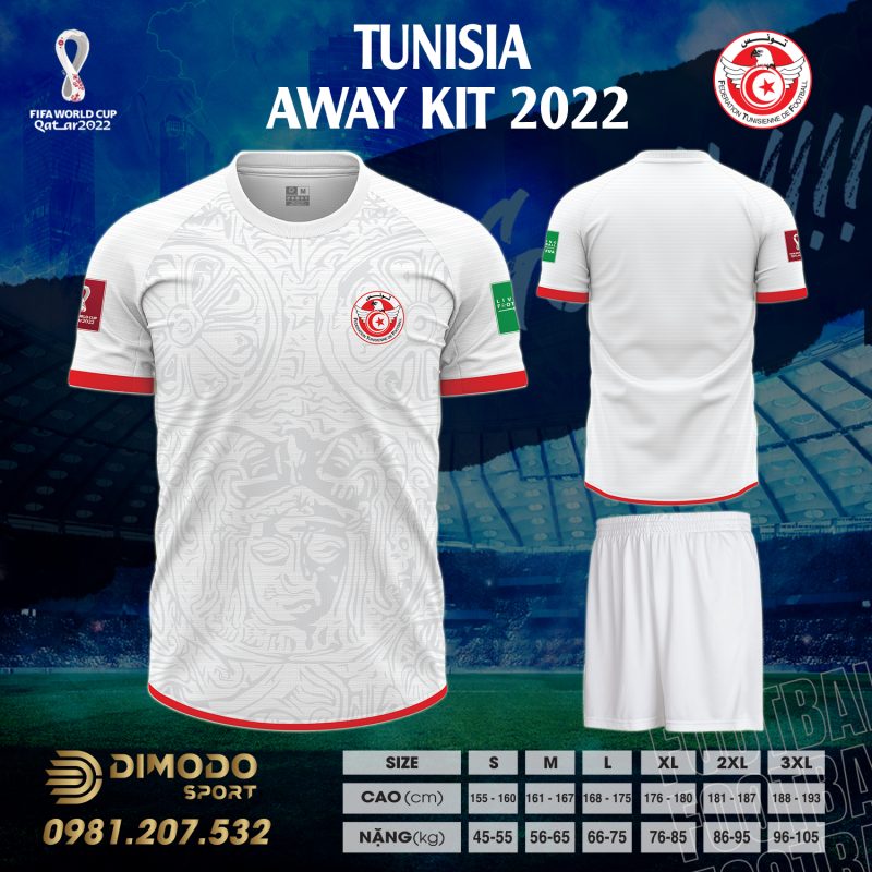 Đội bóng Tunisia đã mang đến một làn gió mới trong màu áo đấu đội tuyển Tunisia sân khách World Cup 2022 mới nhất.