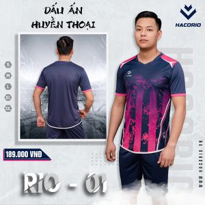 Mẫu áo đá banh không logo màu tím than