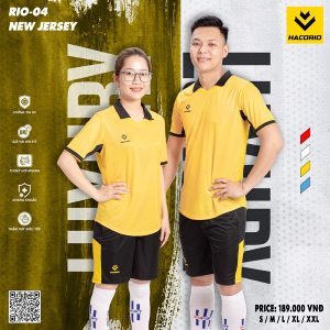 Mẫu áo đá bóng màu vàng đẹp