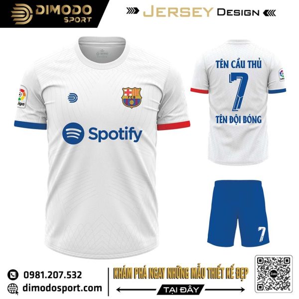 Mẫu áo đấu clb Barca 2024 sân khách