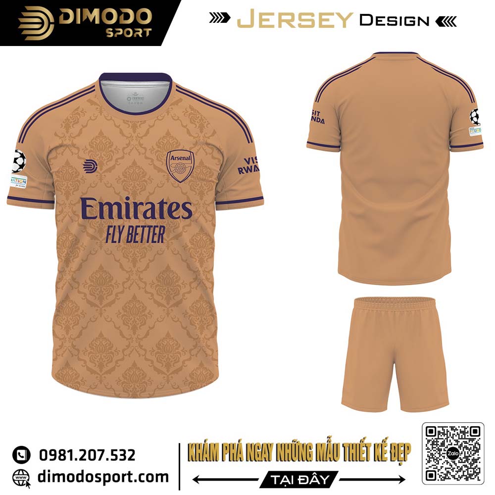 Áo bóng đá Arsenal 2023/24 thiết kế