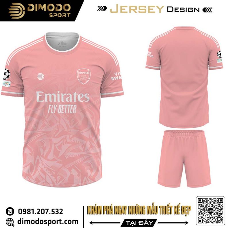 Áo bóng đá CLB Arsenal 2023/24 màu hồng