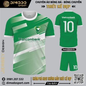 Áo thi đấu Vietcombank màu xanh két