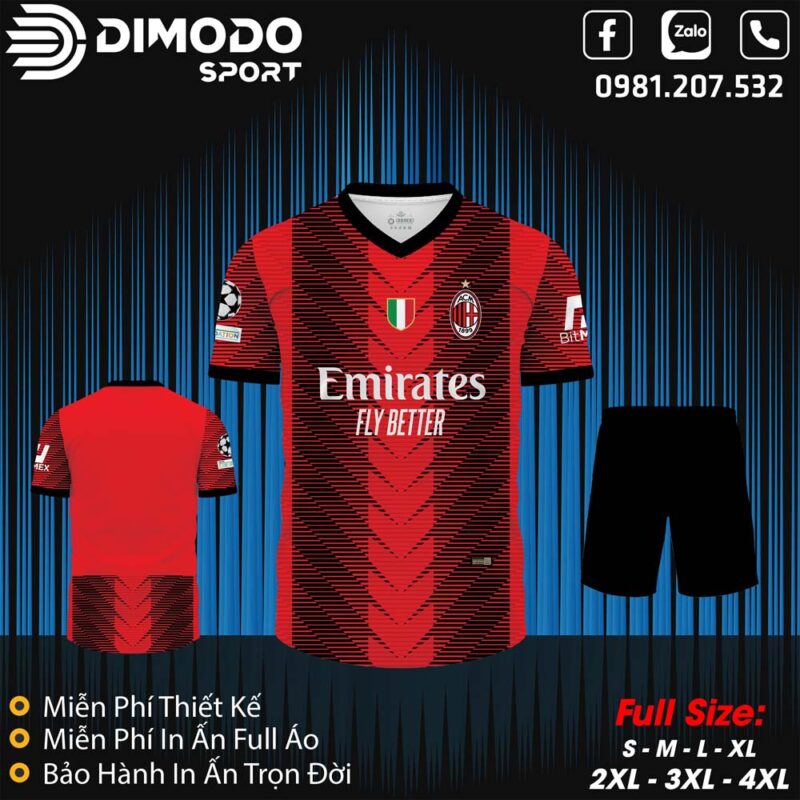 Áo bóng đá clb AC Milan 23/24