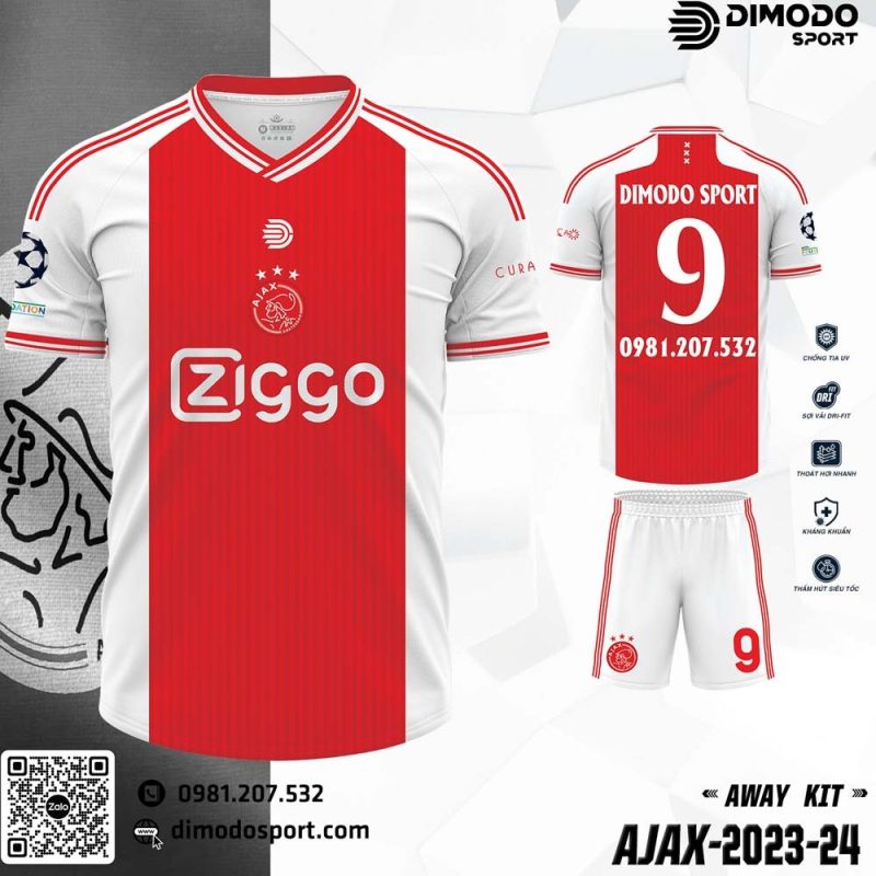 Mẫu áo bóng đá clb Ajax 23/24 sân khách