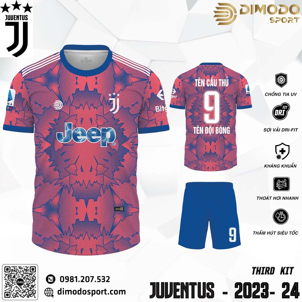 Mẫu áo bóng đá clb Juventus 23/24